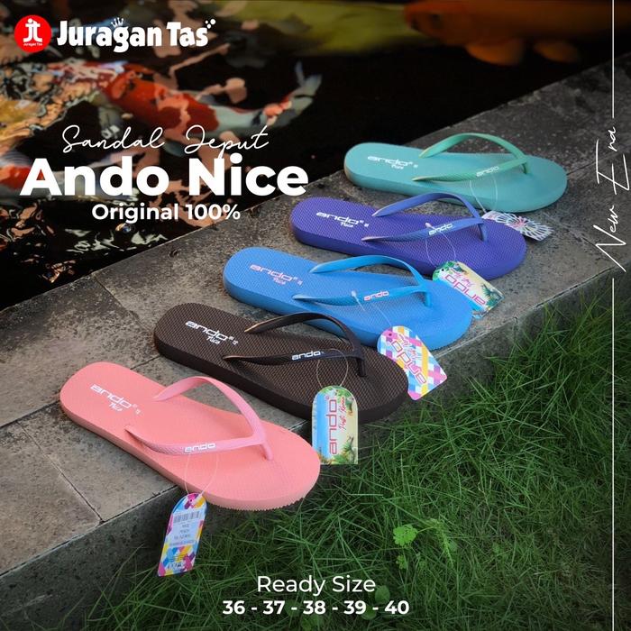 JURAGANTAS - SANDAL JEPIT WANITA KARET RINGAN ANDO NICE LADIES UK 36-40