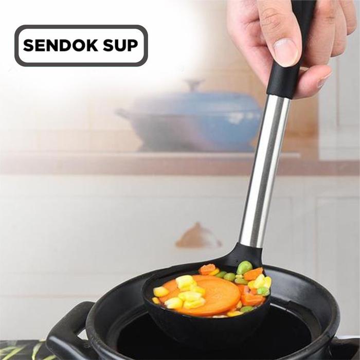 Silicone Ladle Sutil Silikon Centong Kuah Silikon Sendok Sayur Sayur