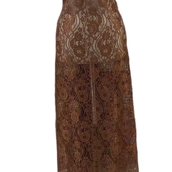 Jakatronik Kebaya Semi Prancis Wanita Hitam Motif Biru Panjang Baju Pesta Bahan Katun Lembut Nyaman 