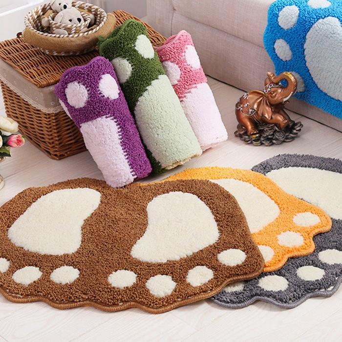 Keset Kamar Mandi Cetak Kaki, Karpet Kamar Mandi Antiselip, Karpet