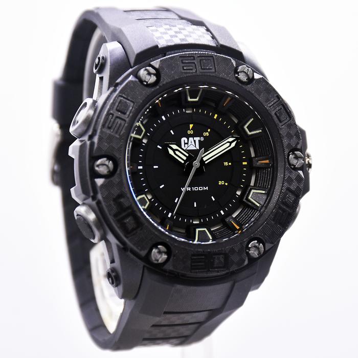 Caterpillar Jam Tangan Pria Analog LU.160.21.127 Strap Rubber  Original Bergaransi Resmi Inc Box Wat