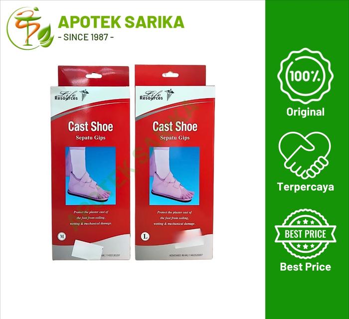 Cast Shoe Sepatu Gips Lifeline Resources Pelindung Kaki Pasca Gips Ukuran M L & XL