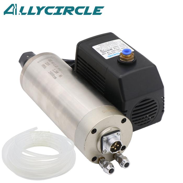 2.2KW Water Cooled Spindle Kit ER20 220V 24000RPM 80MM 75W Water Pump
