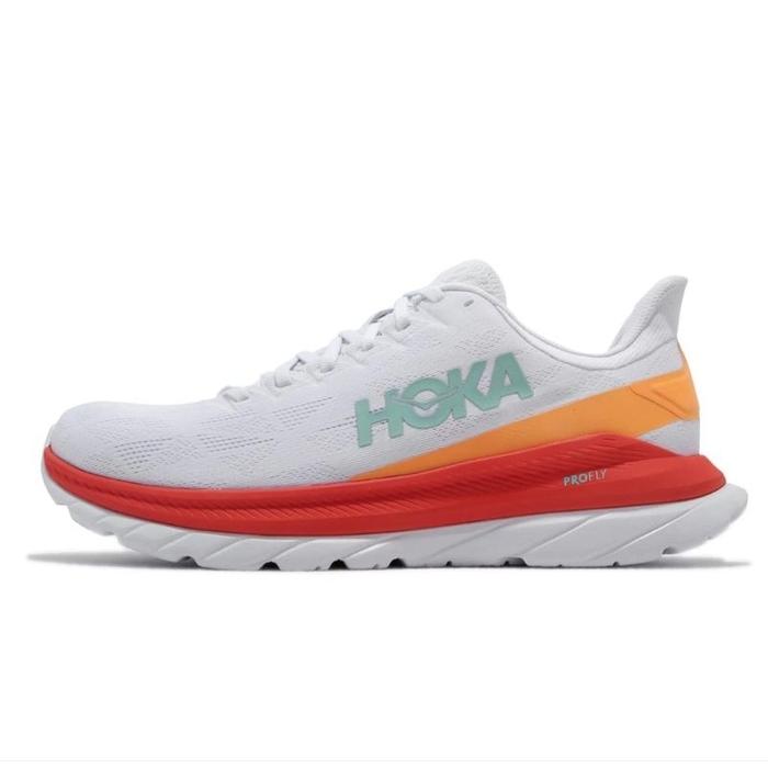 Sepatu Hoka One One Mach 4 White Fiesta