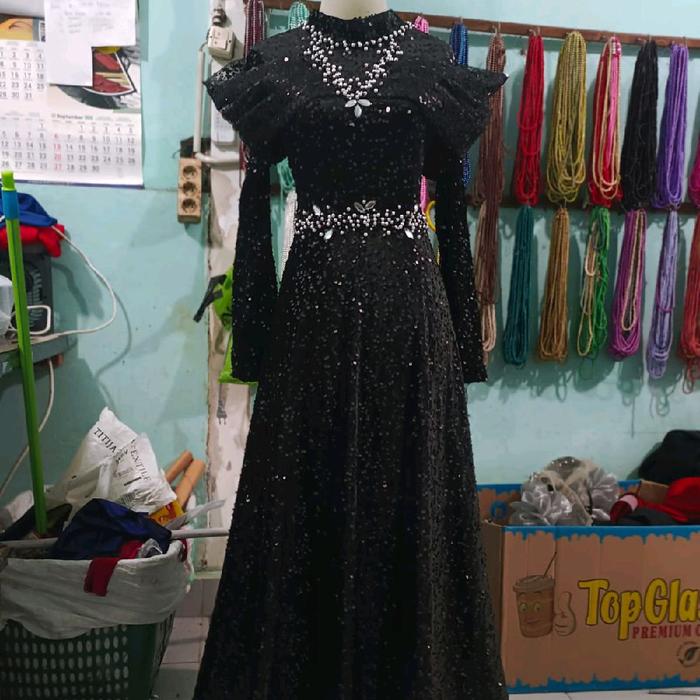 Gaun Blink Blink Mewah Premium. Gaun Gaun Gaun Hijab Singer/Pesta/Kondangan/Wisuda