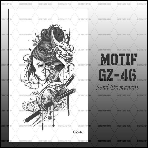 BERTATO-Stiker Tato Temporer semi permanent Kode GZ-46/ Tato temporer semi permanent anti air kode G
