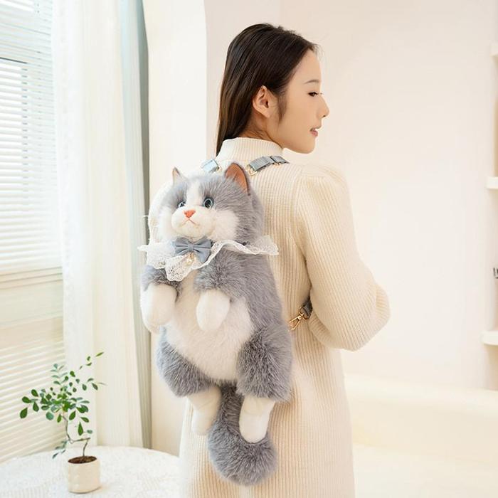 Tas ransel boneka kucing lucu premium Tas ransel kucing cute 3 warna