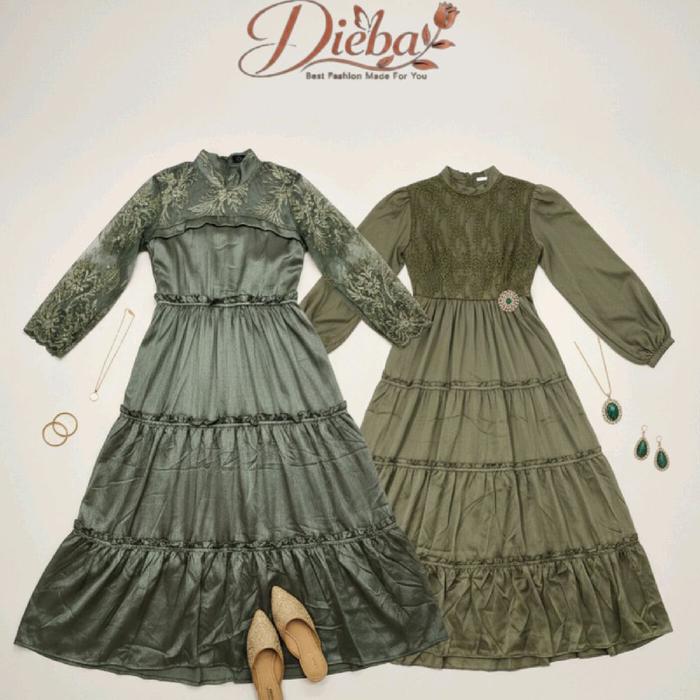 (READY) Gamis Lareeya Premium dengan Desain Elegan dan Detail Bordir yang Menawan