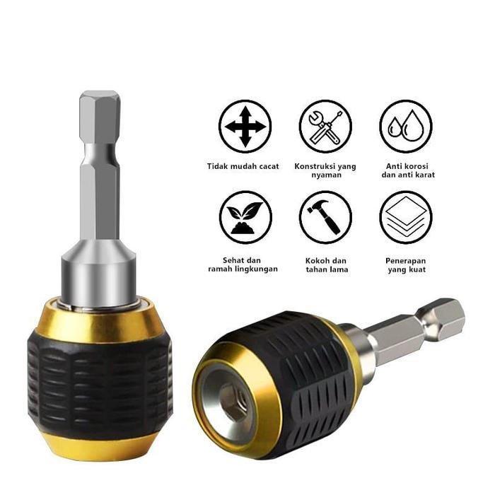 Adaptor Mata Bor Quick Change Chuck Heksagonal Kepala Adaptor Mata Bor Converter