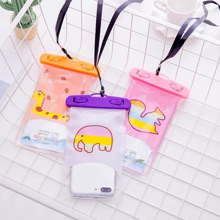 Casing Hp Waterproof Motif Kartun Touchscreen