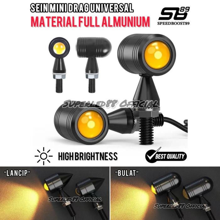 Sein Sen Mini Drag FULL CNC Led Besar Super Terang Garansi 1 Tahun Universal By SPEEDBOOST89