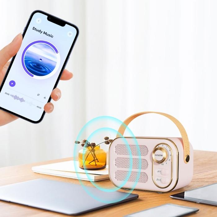 D7WD Speaker Yang Kompatibel dengan Bluetooth Kecil, Speaker Nirkabel