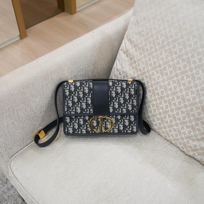 Dior 30 Montaigne Bag Blue Oblique Jacquard Medium 2019 GARANSI 100% AUTHENTIC