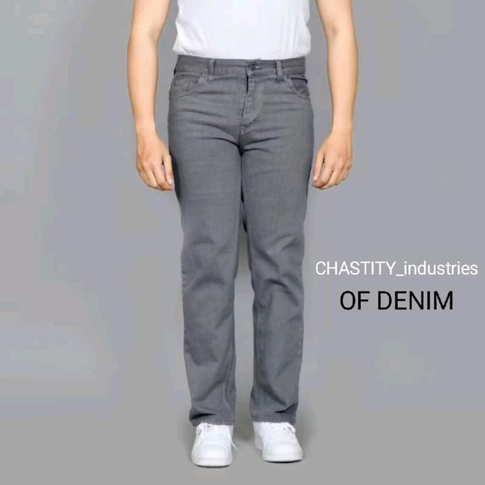 CHASTITY Celana Jeans Pria Standar Reguler