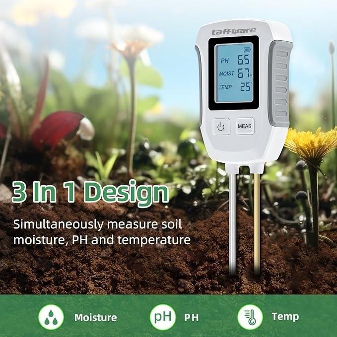 Cahayastore - Soil Tester Digital | Alat Ukur Tanah | PH Humidity Temperature Meter