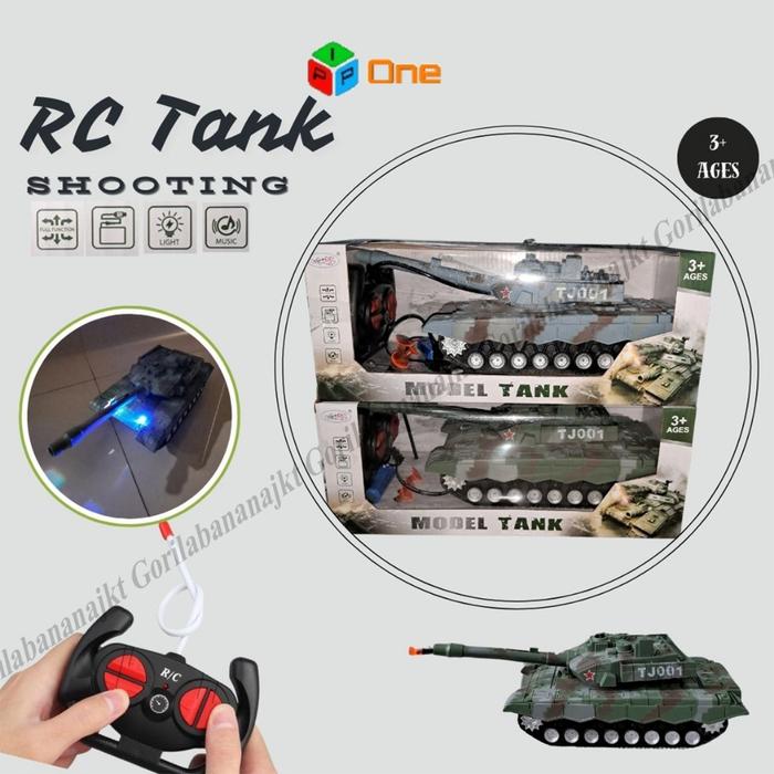 Mainan RC Tank Mobil Military War Tank Remote Control Militer