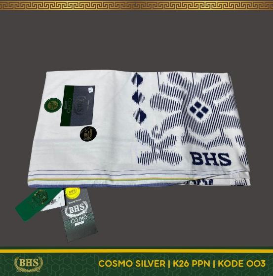 Sarung BHS Cosmo Original Pria Polos TERBARU Garis Hitam Kain Muslim mahal Sarung Tenun classic Katu
