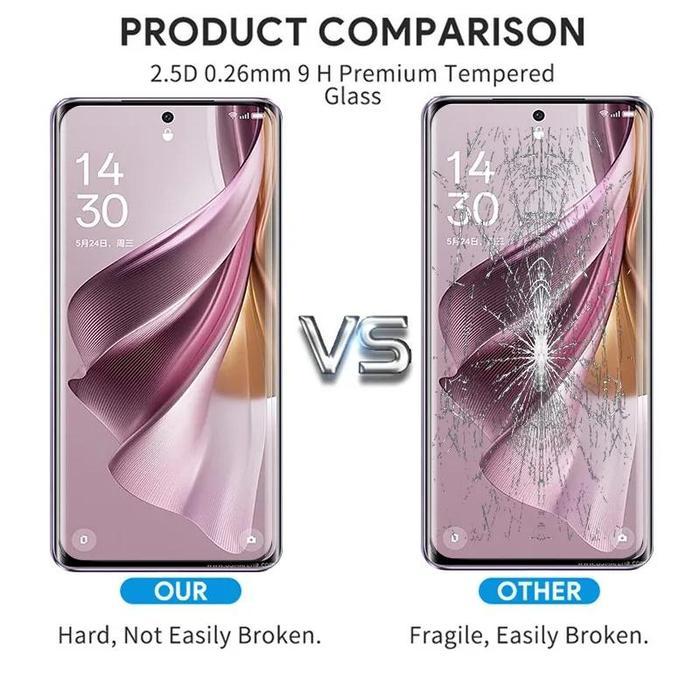 Pelindung Layar Tempered Glass Kompatibel Untuk Reno 10 5G Reno 10 Pro 5G Reno 10 Pro Plus 5G Paket