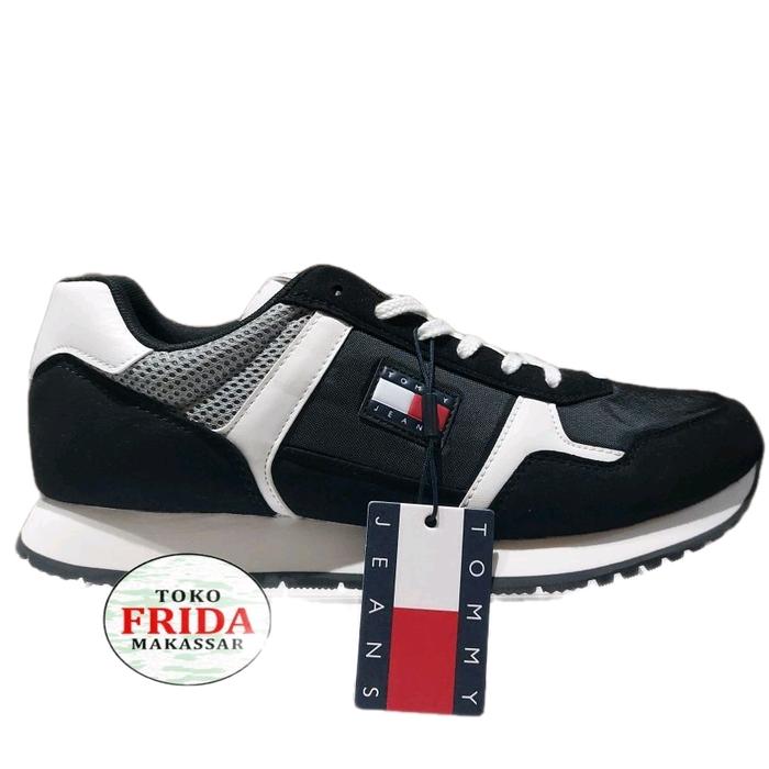 Sepatu Tommy Jeans  TJM Runner Casual Size 43 Color Black Sneakers Sport
