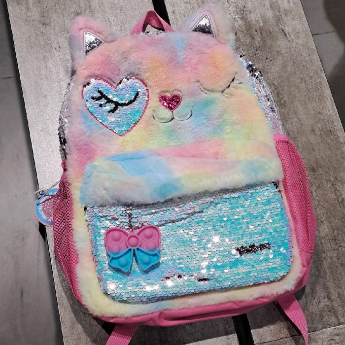 tas skechers twinkle toes sequin caticorn tas ransel backpack tas sekolah