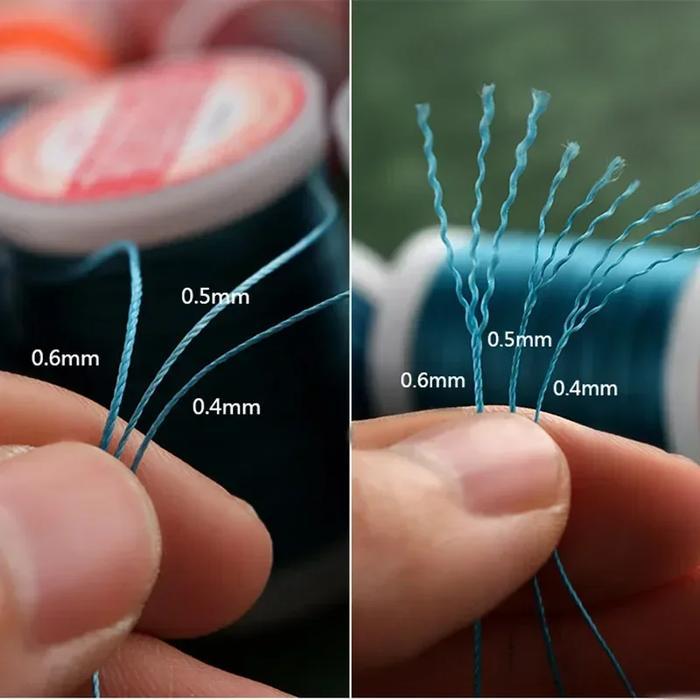 0.4-0.8Mm Round Waxed Thread For Leather Craft Sewing Diy Jewelry Round Wax Coated Thread For Braide