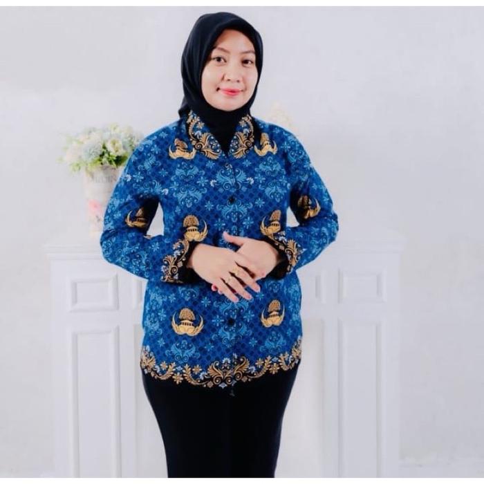 BAJU KORPRI TERBARU PRIA wanita lapisan furing kerah hitam 40s baju korpri