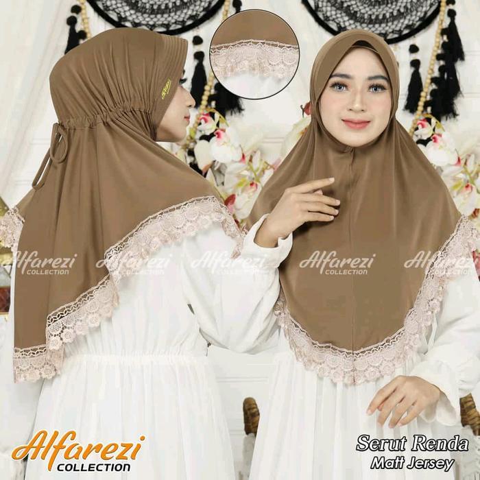 JILBAB SERUT RENDA PRADA IMPORT AL FAREZI / JILBAB PREMIUM / JILBAB JERSEY