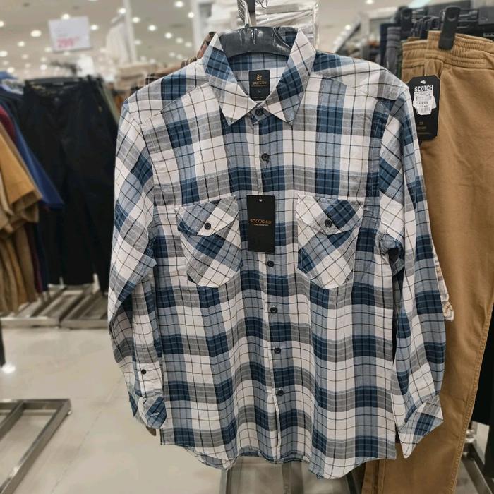 scotch&co kemeja panjang motif kotak saku 2