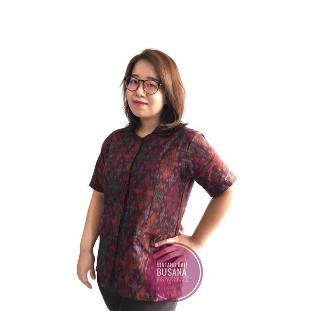 Baju Kemeja Endek Couple Baju Endek Bali | Kemeja Couple Kantor Murah