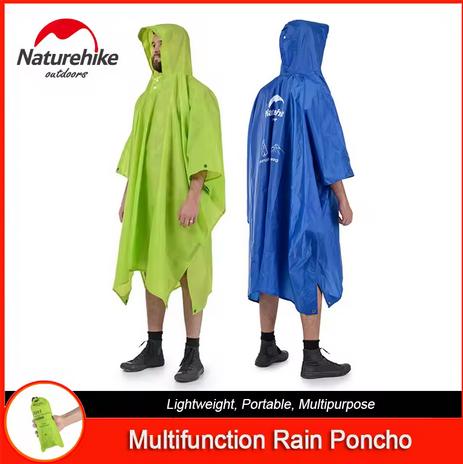 JAS HUJAN PONCO ULTRALIGHT BAHAN 20D NATUREHIKE NH17D003-M - RAINCOAT HIKING CAMPING