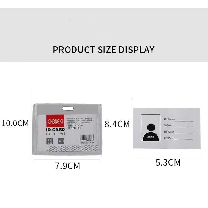 Tempat Kartu Id Card Akrilik Bening 2 Sisi Holder Id Card Photocard Potrait
