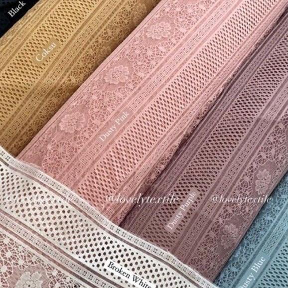 Kain Kebaya Brokat Kain Brokat Meteran Kain Brokat Motif Salur Ori Terbaru !!!!!!!!!!