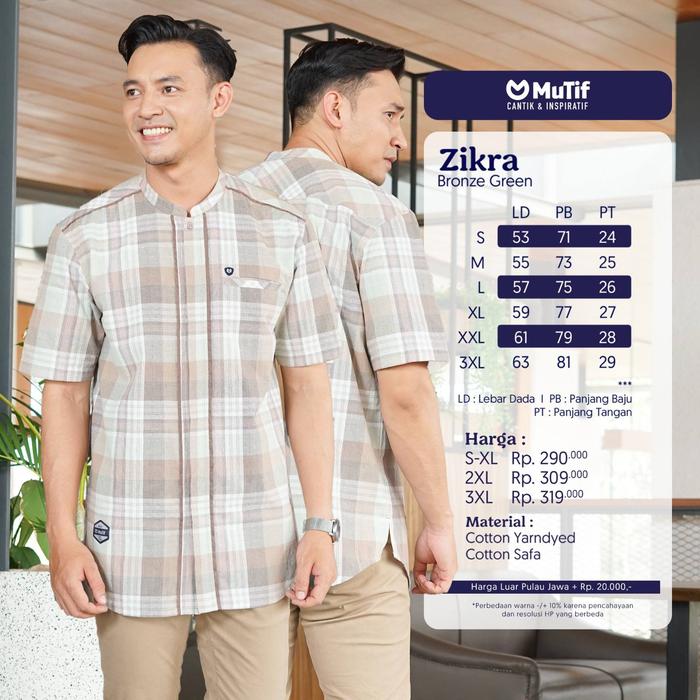 ZIKRA // WARNA BRONZE GREEN // ATASAN MUSLIM