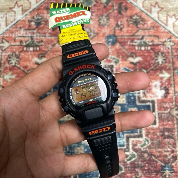Jam Tangan Digital Quemex Gshock jadul unik retro vintage 90s casio baby g