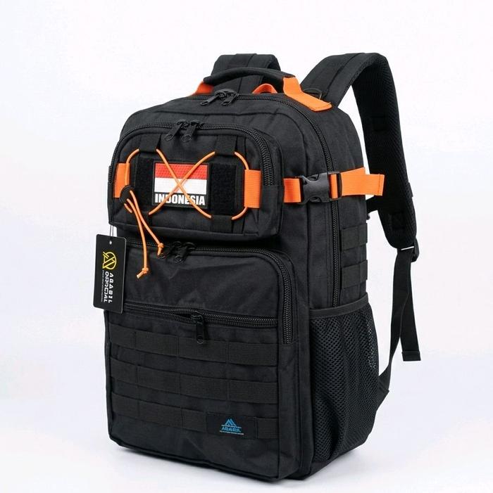 ABABIL OFFICIAL Tas Ransel Army Pria 40 Liter Berkualitas Free Logo Travel Bahan Tebal Ruang Luas Co