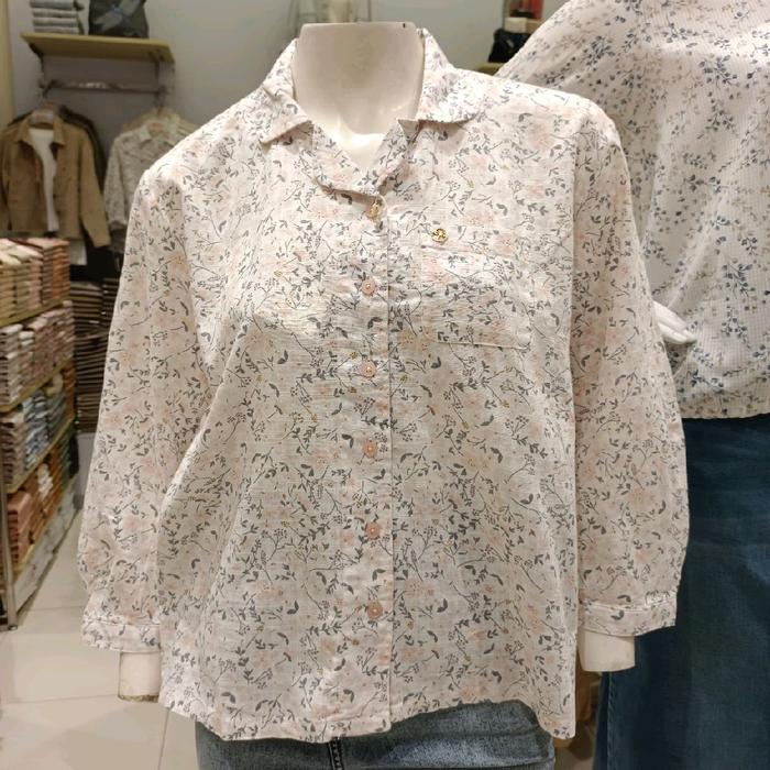Triset Blouse wanita motif bunga / blouse triset terbaru by Matahari Store