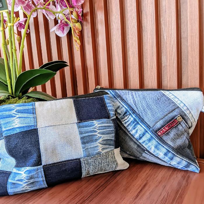Tas Kecil Wanita Jeans Khas Kota Madiun Desain Patchwork Unik dan Stylish