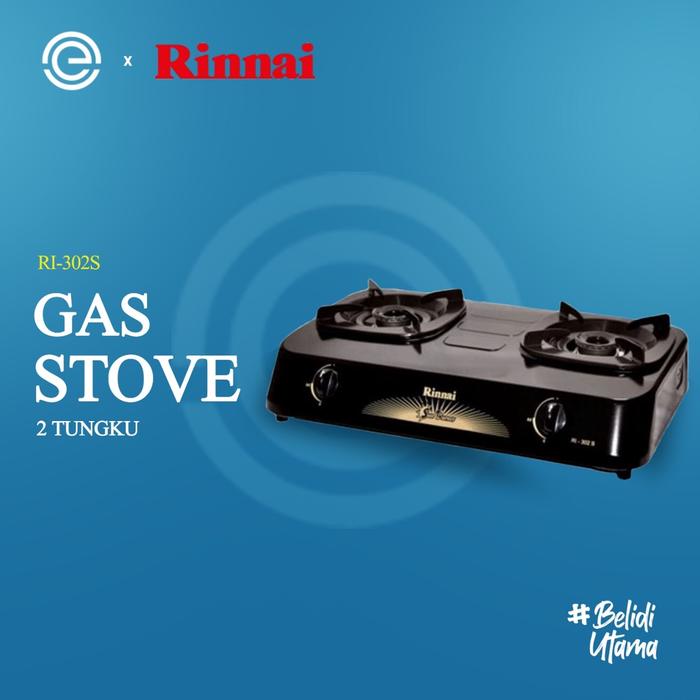 RINNAI Kompor Gas 2 Tungku RI-302S Sun Burner