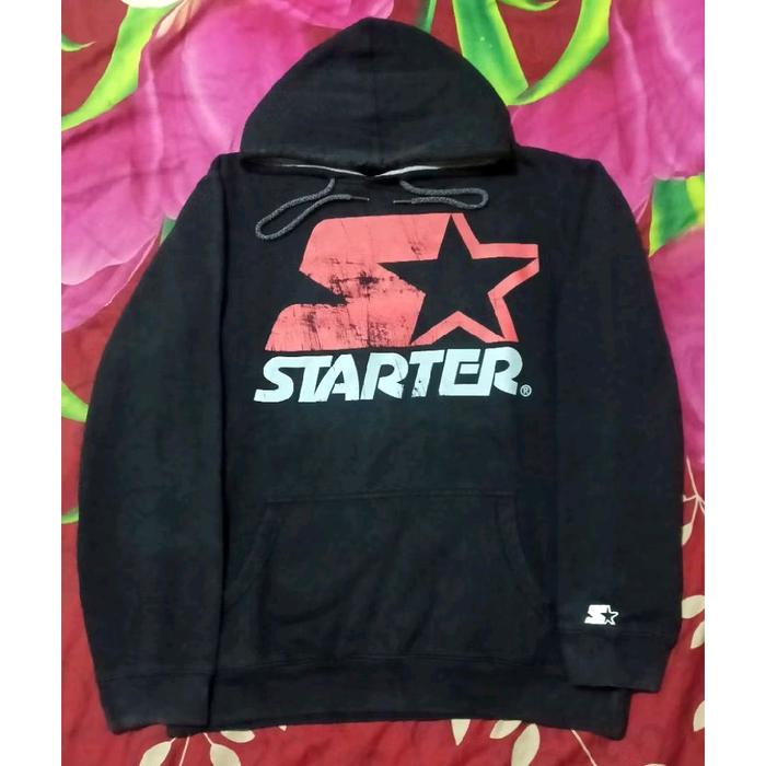 Hoodie Starter Vintage Big Logo Black Second