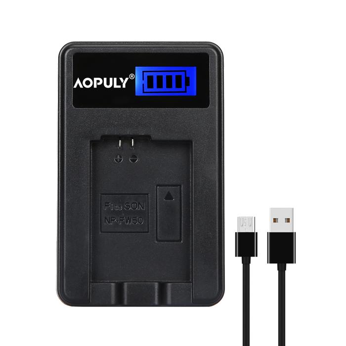 NP-FW50 NP FW50 Battery LCD Display USB Charger for Sony Camera