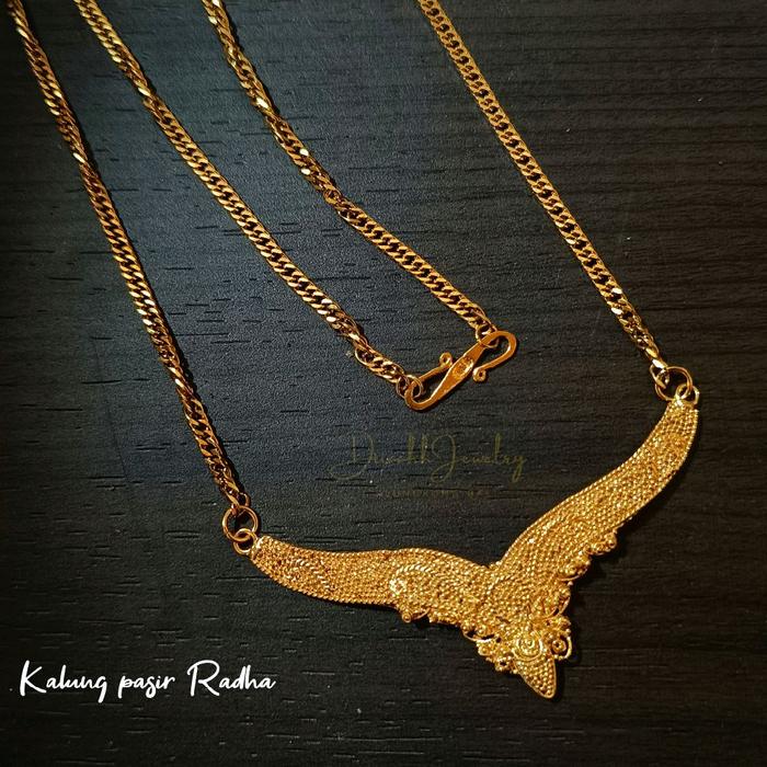 kalung perhiasan bali pasir radha lapis mas