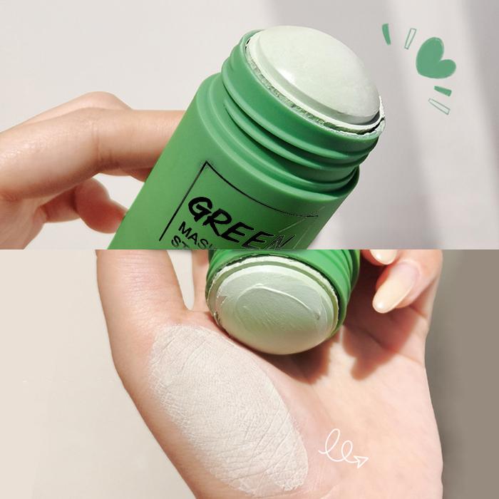 2Pcs Cleansing Green Stick Green Tea Mask Purifying Clay Stick Mask