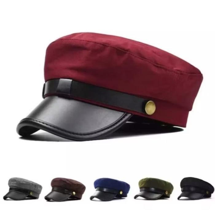 Topi Komando Aril Bahan Kaos Lembut Baseball Cap Unisex Dewasa - Maroon