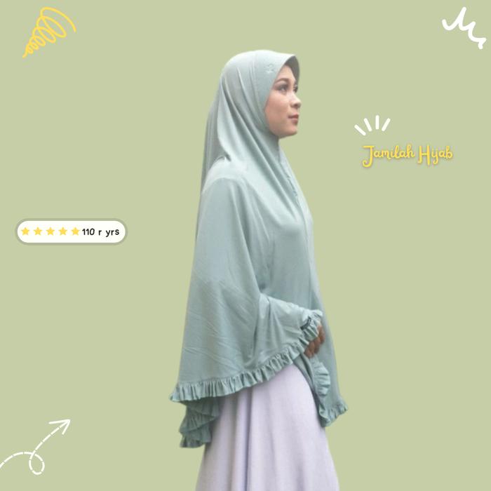 JAMILAH HIJAB L 110 R YERSI JILBAB BERGO JUMBO BAHAN JERSEY JILBAB SYAR'I SIZE XXL ORIGINAL JAMILAH 