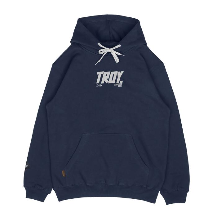 Troy Company Hoodie Blue Navy Freedom Soul - Sweater Hoodie Pria Wanita Biru Navy KH 2520