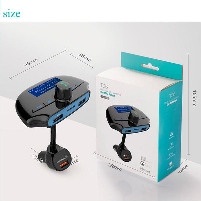 Fm Transmitter Bluetooth FM Modulator 3 Port Cepat Biaya 3.0 Charger