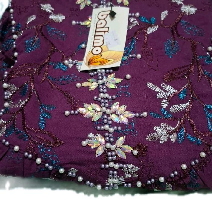 Gamis katun bordir payet Balimo gamis balimo