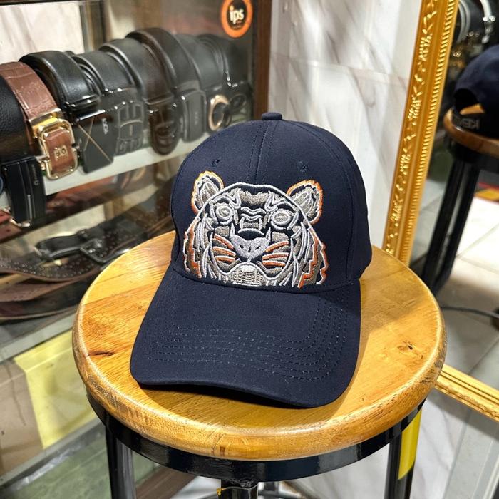 Topi kenzo Tiger biru pria