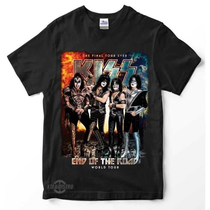 Kaos KISS End of the road Premium tshirt kiss tour destroyer rock n roll all nite
