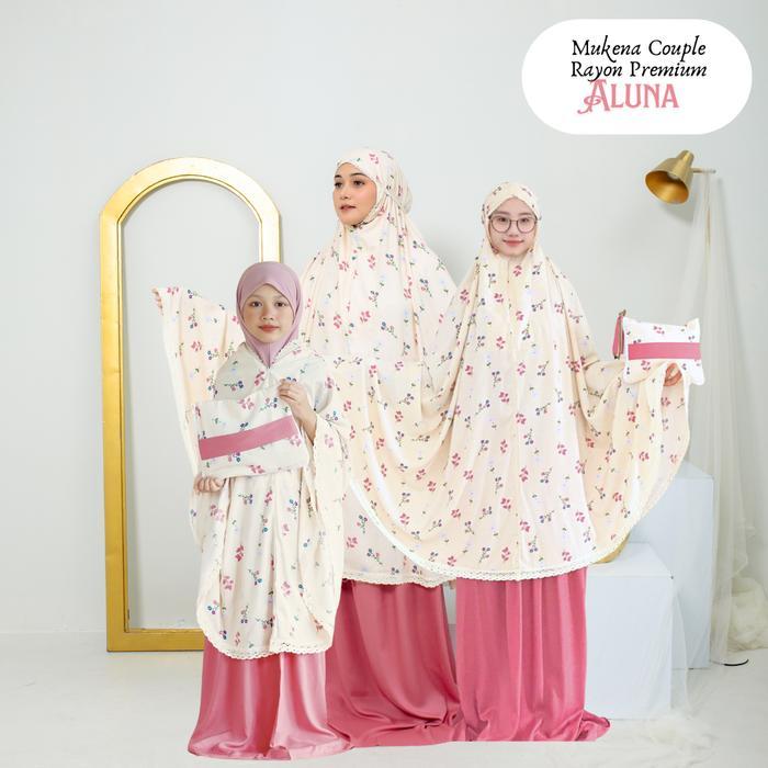 ORIGINAL Mukena Couple Rayon Premium 2in1 Aluna | per Satuan READY STOCK